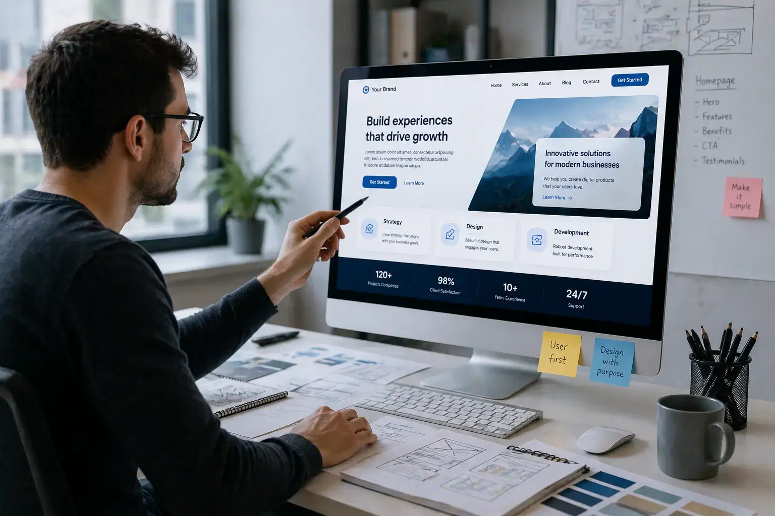 AI website development service product overview